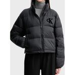 Calvin Klein Kadın Siyah Puffer Mont, Standart Kalıp, L Beden