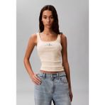 Calvin Klein Kadın Slim Fit Ck Logo Işlemeli Sarı T-Shirt LV047F832G-XBS - XL