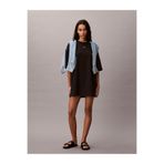 Calvin Klein Kadın SS Oversize Woven Label T-shirt Elbise