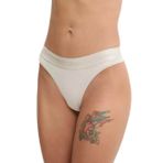 Calvin Klein Kadın Tanga Külotu, Modal Pamuk Karışımı, Cocoon Rengi, XL Beden
