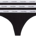 Calvin Klein Kadın THONG 3PK Tanga Black/Black/Black M