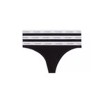 Calvin Klein Kadın THONG 3PK Tanga Black/Black/Black XL