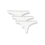 Calvin Klein Kadın THONG 3PK Tanga White/White/White XS