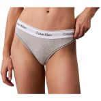 Calvin Klein Kadın THONG Tanga Grey Heather L
