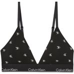 Calvin Klein Kadın üçgen sütyen hafif astarlı logo bantlı, Siyah (Diamond Logo Black), L