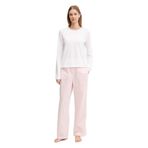 Calvin Klein Kadın Uzun Kollu Pijama Takımı, Pembe, XL Beden