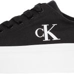 Calvin Klein Kadın VULC FLATFORM LOW CV MG Spor Ayakkabı Black/Bright White 38