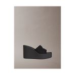 Calvin Klein Kadın Wedge Canvas Detaylı Sandalet - Siyah