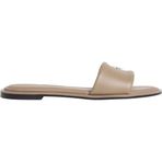 Calvin Klein Kadın Yuvarlak Düz SNDL LTH Bar Hw 2 Hw0hw02925 Düz Sandalet, Gri Çöl Boz Kahverengi, 40 EU