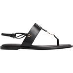 Calvin Klein Kadın Yuvarlak Düz SNDL Thong LTH Hdw Hw0hw02926 Düz Sandalet, Siyah Üçlü Siyah, 37 EU