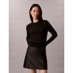 Calvin Klein Kadın Yuvarlak Yaka Uzun Kol Yün Kumaş Regular Fit Siyah Kazak LV044D370G-UB1 - XL