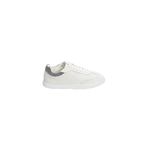 Calvin Klein Kadın's Cupsole LACE UP - LTH SUE Mix Spor Ayakkabı, Kapalı Beyaz/Alaycı, 36 EU