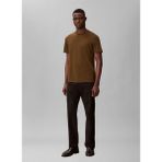 Calvin Klein Kahverengi Erkek Logo Baskılı T-Shirt LV04LB275G4S4_SS Supıma Chest Emb C - Sarı - XL