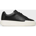 Calvin Klein Kalın Düz Tabanlı Bağcıklı Deri Kadın Siyah Sneaker YW0YW01947-0GM