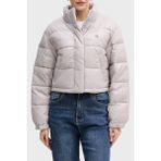 Calvin Klein Kapitoneli Regular Fit Dik Yaka Şişme Mont LV047D504GQJL Bayan Mont LV047D504G Qjl - S - Gri