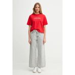 Calvin Klein Kısa Kollu 2 Renkli 3D Nakışlı Logolu Kadın T-shirt LV047D205G-VTW