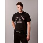 Calvin Klein Kısa Kollu 20S Ln Calvin College Grafik Baskılı Erkek Siyah T-Shirt LV04RE810G-UB1 - XL