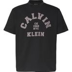 Calvin Klein Kısa Kollu 20S Ln College Grafik Baskılı T-Shirt, L, LV04RE810GUB1, Siyah, Erkek
