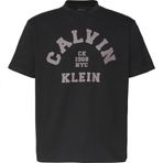 Calvin Klein Kısa Kollu 20S Ln College Grafik Baskılı T-Shirt, M, LV04RE810GUB1, Siyah, Erkek