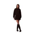 Calvin Klein Kloş Bisiklet Yaka Elbise, S, LV047D227G, Siyah, Kadın