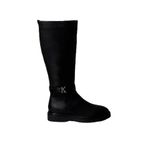 Calvin Klein Knee W/Metal Logolu Çizme, 40, HW0HW02665, Siyah, Kadın