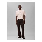 Calvin Klein Krem Erkek Logo Baskılı T-Shirt LV040HM2282JX_SS RLXD STANDARD LOGO