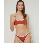 Calvin Klein KW0KW01709 Ginger Biscuit Logo Detay Elastik Şeritli Kadın Bikini Altı