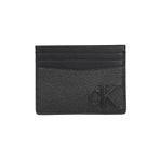 Calvin Klein LOGO EMBOSS CARDCASE Erkek Cüzdan, Siyah, Tek Beden