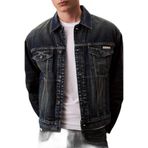 Calvin Klein Logolu % 100 Pamuk Relaxed Fit Kot Ceket LV04RD741GZYC Erkek KOT CEKET LV04RD741G ZYC
