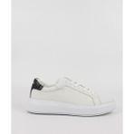 Calvin Klein Logolu Deri Sneaker Ayakkabı HM0HM010160K9 Erkek Ayakkabı HM0HM01016 0K9 - Siyah - Beyaz