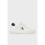 Calvin Klein Logolu Deri Sneaker Ayakkabı YW0YW0187201W Bayan Ayakkabı YW0YW01872 01W - Beyaz - Siyah