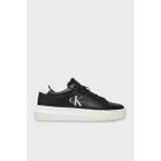 Calvin Klein Logolu Deri Sneaker Ayakkabı YW0YW018720GM Bayan Ayakkabı YW0YW01872 0gm - Beyaz - Siyah