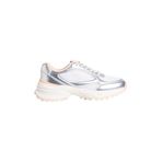 Calvin Klein Logolu Kalın Taban Sneaker Ayakkabı YW0YW020630I7 Bayan Ayakkabi YW0YW02063 0I7, BEYAZ-GÜMÜŞ, 36 EU, numeric_36