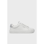 Calvin Klein Logolu Kalın Tabanlı Sneaker Ayakkabı HW0HW0228802V Bayan Ayakkabı HW0HW02288 02V - Beyaz - Gümüş