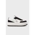 Calvin Klein Logolu Kalın Tabanlı Sneaker Ayakkabı YW0YW0179701W Bayan Ayakkabı YW0YW01797 01W - Beyaz - Siyah