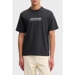 Calvin Klein Logolu Pamuklu Regular Fit Bisiklet Yaka T Shirt LV04RE833G8MN Erkek T Shirt LV04RE833G 8mn - Gri
