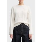 Calvin Klein Logolu Pamuklu Relaxed Fit Bisiklet Yaka Örme Kazak LV047D304G67U Bayan Kazak LV047D304G 67U - Gri - XS