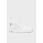 Calvin Klein Logolu Sneaker Ayakkabı YW0YW017650LI Bayan Ayakkabı YW0YW01765 0lı - Beyaz - Gümüş