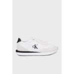 Calvin Klein Logolu Süet Detaylı Sneaker Ayakkabı YW0YW0199001W Bayan Ayakkabı YW0YW01990 01W - Beyaz