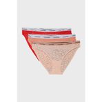 Calvin Klein Logolu Yarı Şeffaf Tanga 3 Pack Külot 000Qd5069Ew5R Külot 000Qd5069E W5R