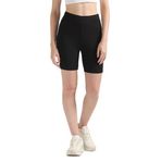 Calvin Klein Logolu Yüksek Belli Sportif Şort, XS, J20J223137, Siyah, Kadın