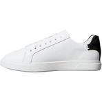 Calvin Klein Low Pro Cup Lace Up Lth Moire Kadın Spor Ayakkabı, Black/Bright White, 36