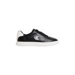 Calvin Klein LOW PROF CUPSOLE EMB LTH Erkek Spor Ayakkabı, Black/Bright White, 43