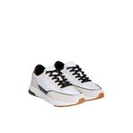 Calvin Klein Low Top Lace Up Sneaker, 41, HM0HM01714, Stony Beige/White/Dried Oregano, Erkek