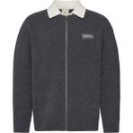 Calvin Klein Ls Boıled 100% Merıno Contrast C Erkek Gri Fermuarlı Ceket - Renk