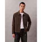 Calvin Klein Ls Cotton Overshirt Erkek Gömlek, Gri, M