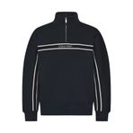 Calvin Klein LS COTTON SPACER STRIPE RIB QTR Erkek Siyah Sweatshirt