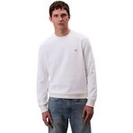 Calvin Klein LS EU 350TERRY BADGE CREWNECK SW Erkek Sweatshirt, Bright White, L