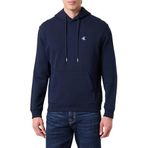 Calvin Klein LS EU 350TERRY MONOGRAM HOODIE Erkek Sweatshirt, Dark Sapphire, L