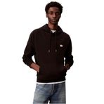 Calvin Klein LS EU BADGE 350TERRY HOODIE Erkek Sweatshirt, Black, XS